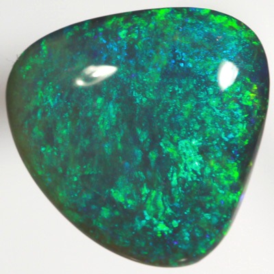 SOLID BLACK OPAL Bright sparkling Green Harlequin pattern SEE VIDEO